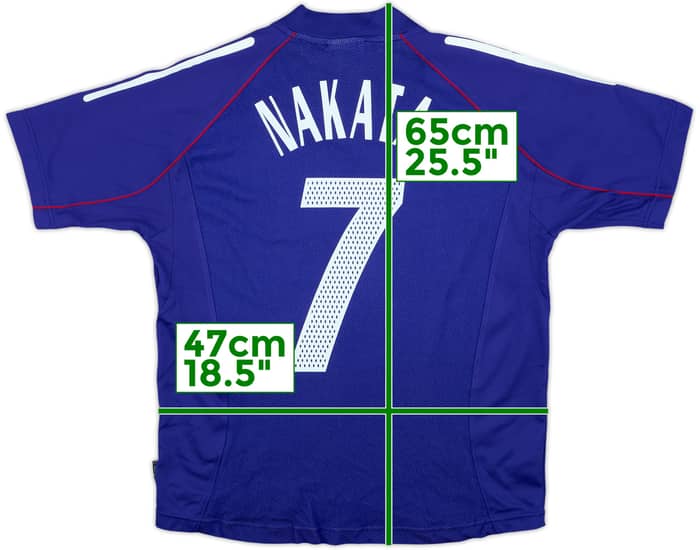 2002-04 Japan Home Shirt Nakata #7 - 8/10 - (XL.Boys)