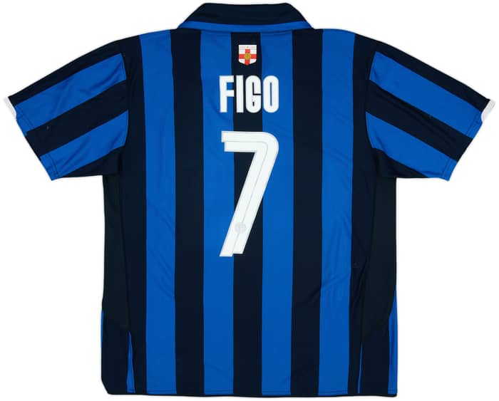 2007-08 Inter Milan Centenary Home Shirt Figo #7 - 6/10 - (XL)