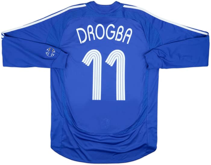 2006-08 Chelsea Home L/S Shirt Drogba #11 - 7/10 - (M)