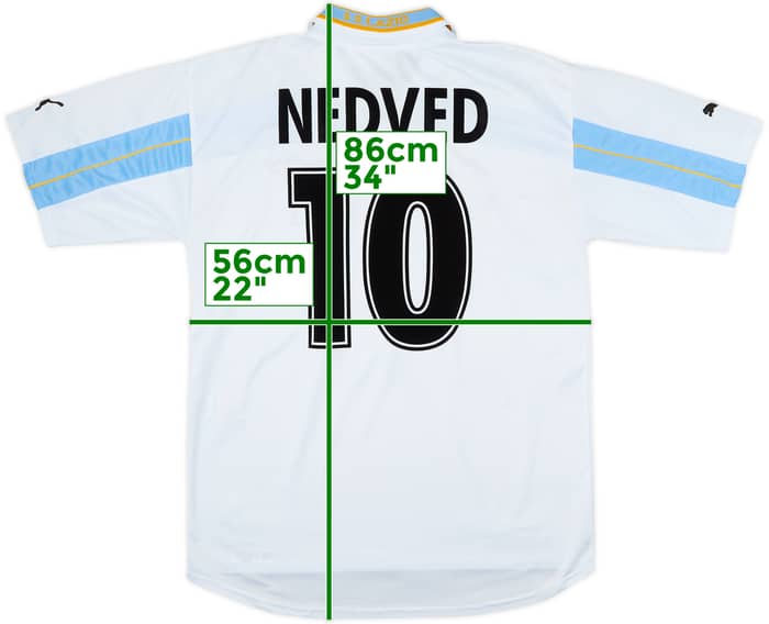 1999-00 Lazio Centenary Home Shirt Nedved #18 - 8/10 - (XL)