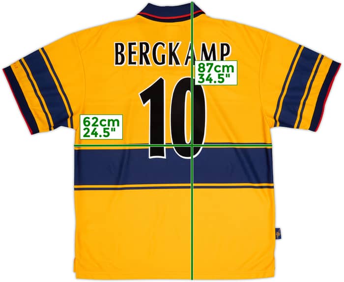 1997-99 Arsenal Camiseta Visitante Bergkamp #10 - 8/10 - (XXL)