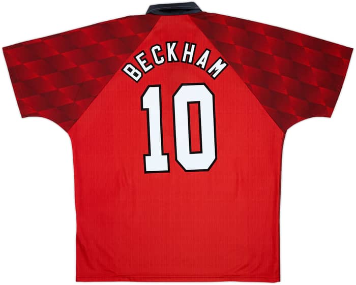 1996-98 Manchester United Camiseta de Local Beckham #10 - 8/10 - (XL)