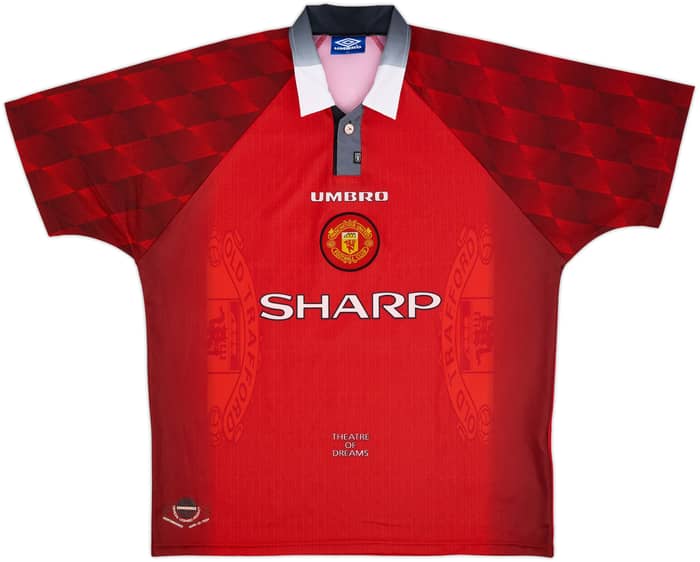 1996-98 Manchester United Camiseta de Local Beckham #10 - 8/10 - (XL)