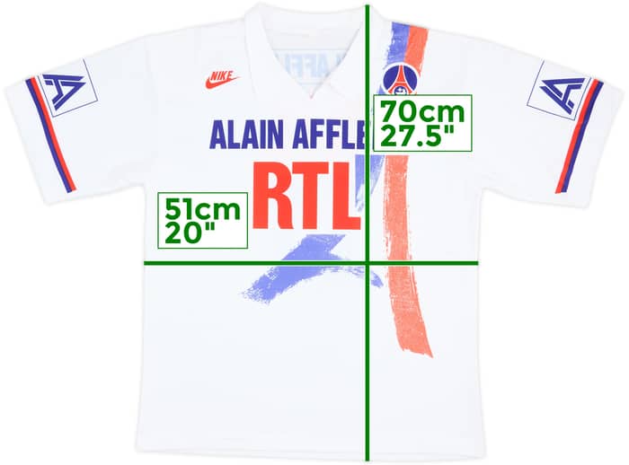 Camiseta de visitante del Paris Saint-Germain 1990-91 #11 - 9/10 - (M)