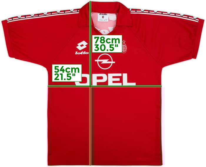 1995-96 AC Milan Lotto Camiseta de Entrenamiento - 9/10 - (S)