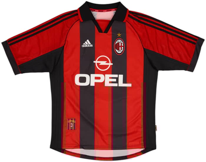 1998-00 AC Milan Home Shirt Weah #9 - 8/10 - (L)