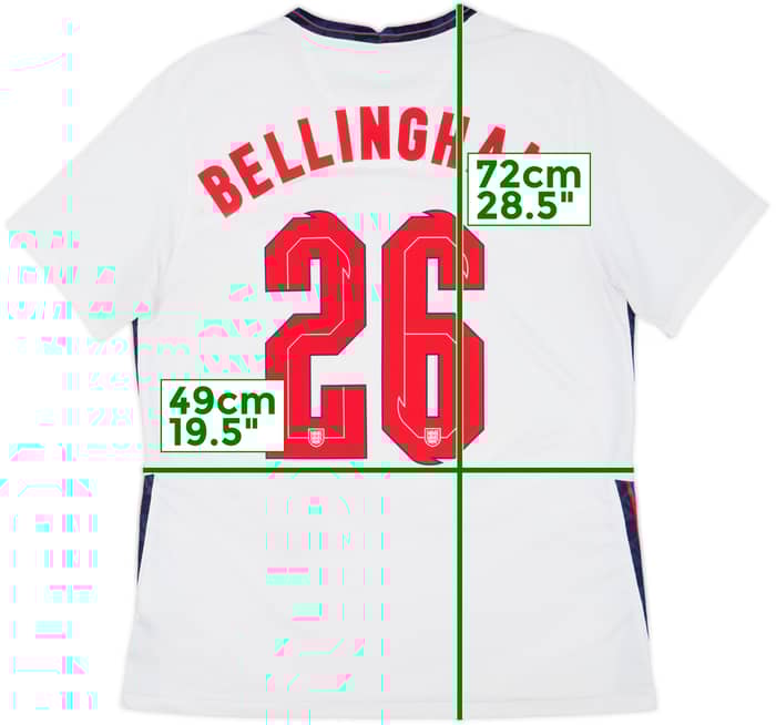 2020-22 England Home Shirt Bellingham #26 - 5/10 - (L)