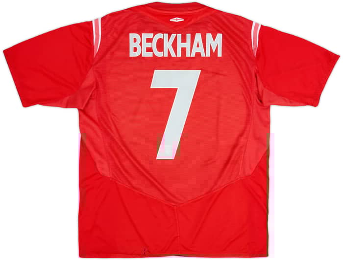 2004-06 England Away Shirt Beckham #7 - 4/10 - (XL)