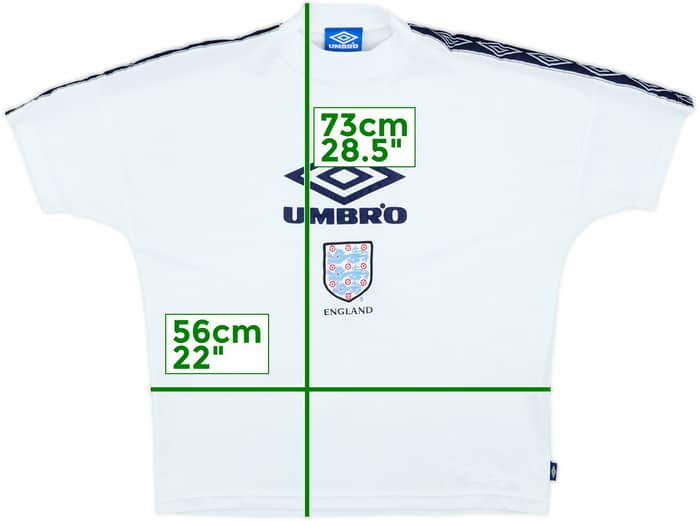 1996-98 England Umbro Training Shirt - 9/10 - (M)