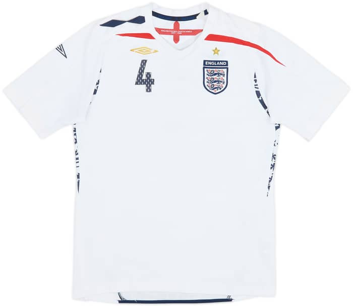 2007-09 England Home Shirt Gerrard #4 - 5/10 - (XL.Boys)
