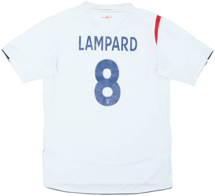 2005-07 England Home Shirt Lampard #8 - 6/10 - (L.Boys)