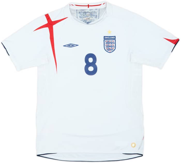 2005-07 England Home Shirt Lampard #8 - 6/10 - (L.Boys)