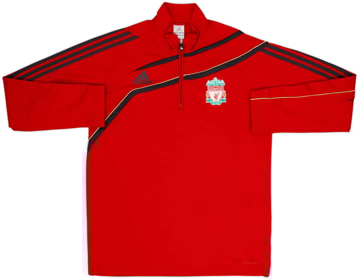 2008-09 Liverpool adidas 1/4 Zip Drill Top - 8/10 - (L)