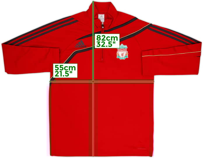 2008-09 Liverpool adidas 1/4 Zip Drill Top - 8/10 - (L)