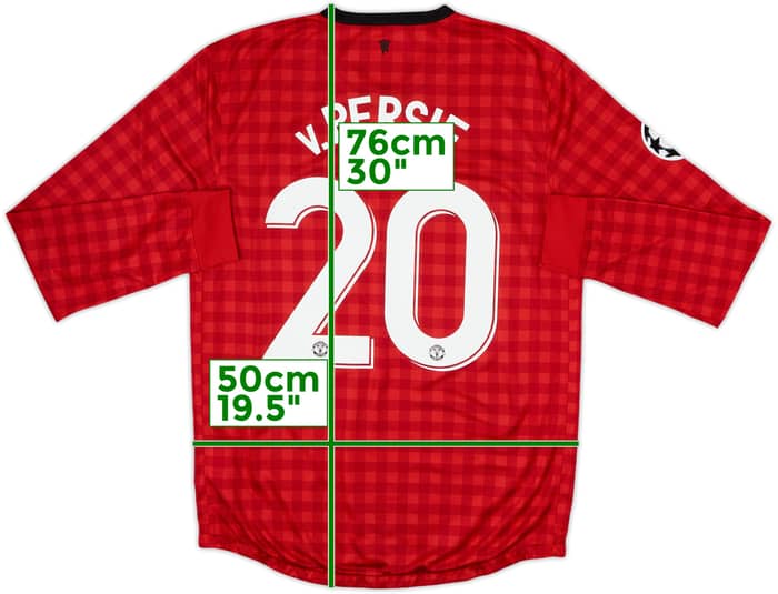 2012-13 Manchester United Home L/S Shirt v.Persie #20 - 4/10 - (M)
