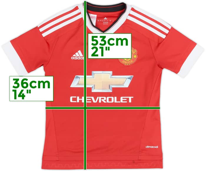 2015-16 Manchester United Home Shirt - 5/10 - (S.Boys)