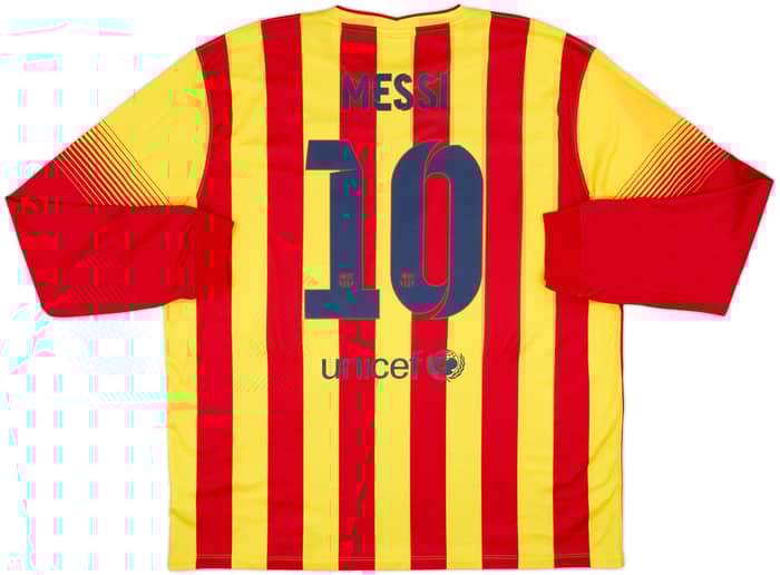 2013-15 Barcelona Away L/S Shirt Messi #10 - 8/10 - (XXL)