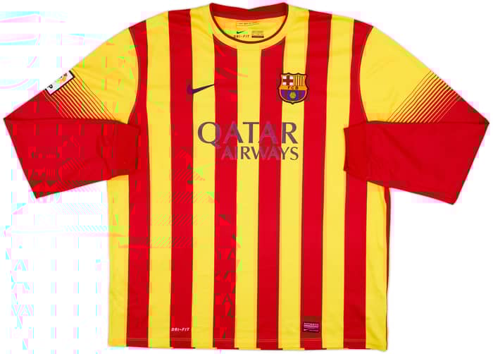 2013-15 Barcelona Away L/S Shirt Messi #10 - 8/10 - (XXL)