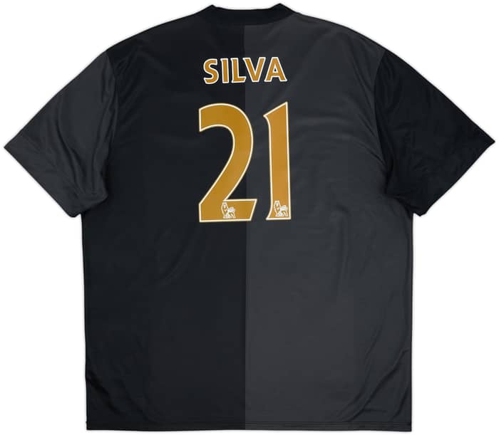 2013-14 Manchester City Away Shirt Silva #21 - 6/10 - (XXL)