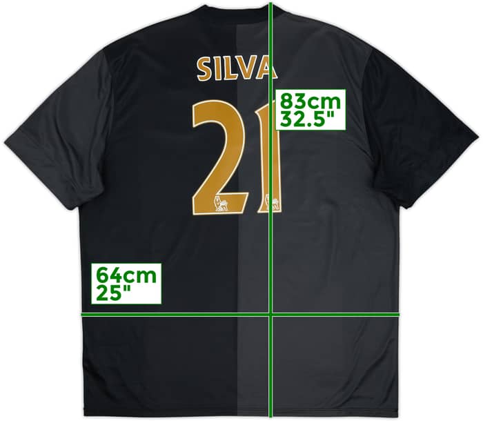2013-14 Manchester City Away Shirt Silva #21 - 6/10 - (XXL)