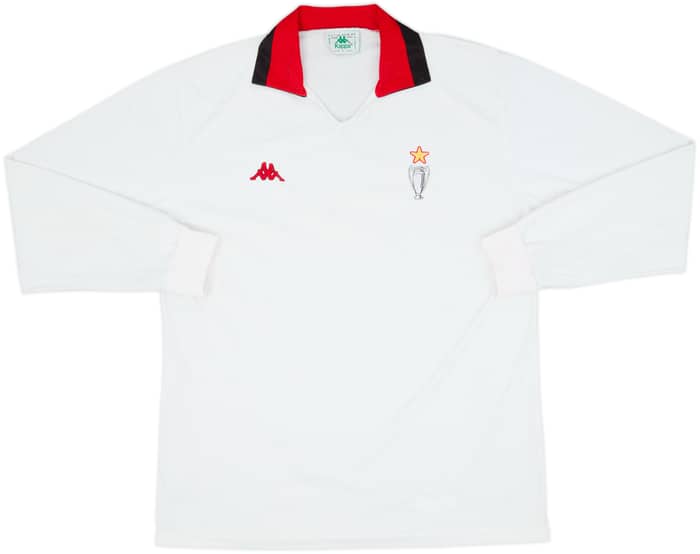 Camiseta de visitante europea L/S del AC Milan 1989-90 - 9/10 - (XL)