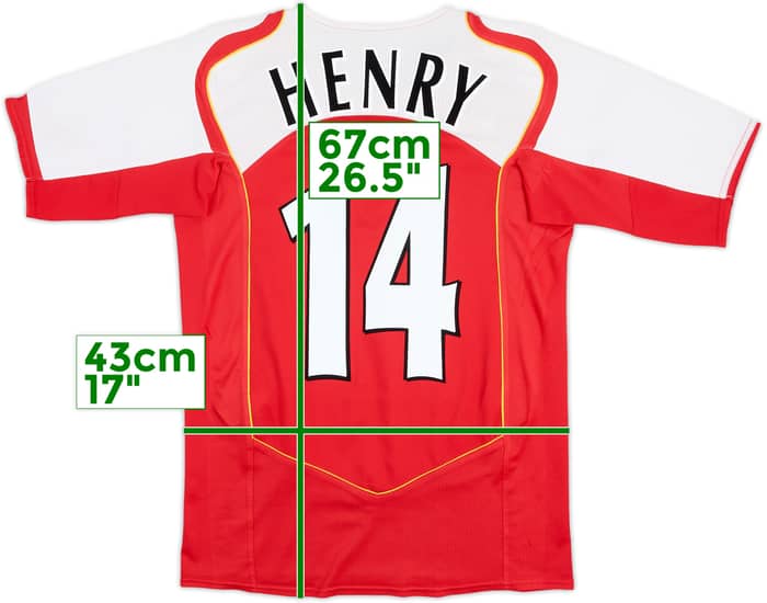 2004-05 Arsenal Home Shirt Henry #14 - 8/10 - (XL.Boys)