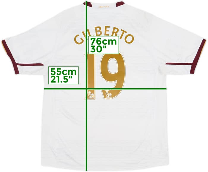 2007-08 Arsenal Away Shirt Gilberto #19 - 6/10 - (L)