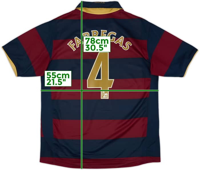 2007-08 Arsenal Tercera Camiseta Fabregas #4 - 8/10 - (L)