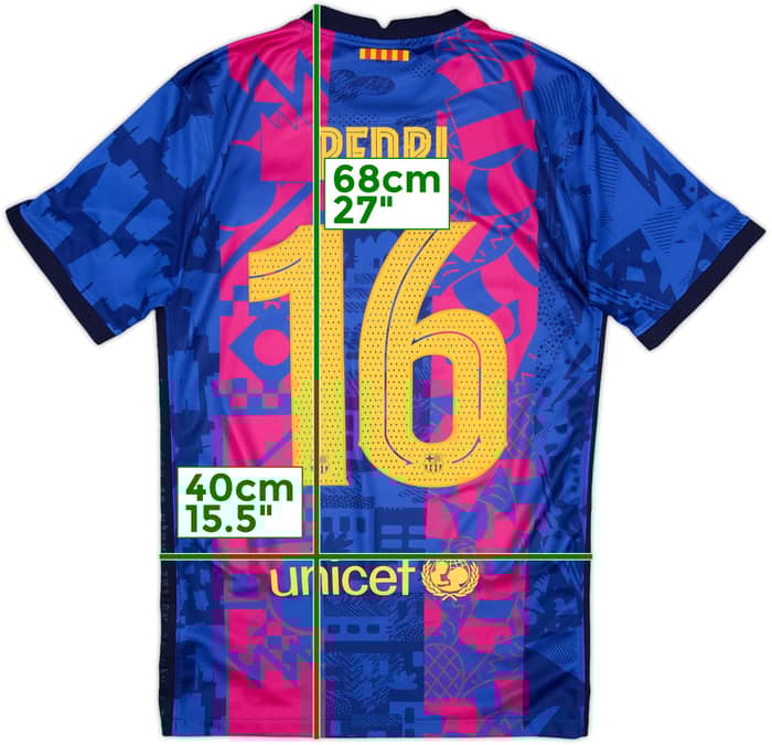 2021-22 Barcelona Third Shirt Pedri #16 - 8/10 - (XS)