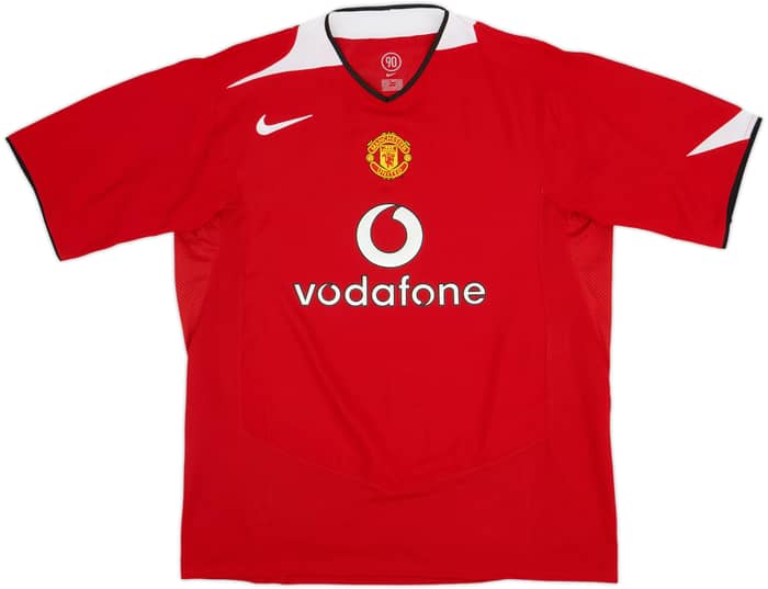 2004-06 Manchester United Home Shirt Heinze #4 - 8/10 - (XL)