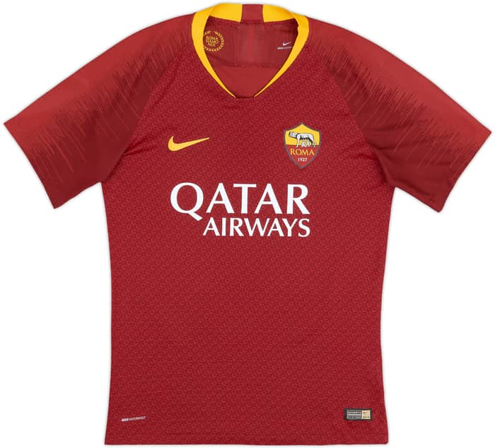 2018-19 Roma Authentic Home Shirt De Rossi #16 - 9/10 - (S)