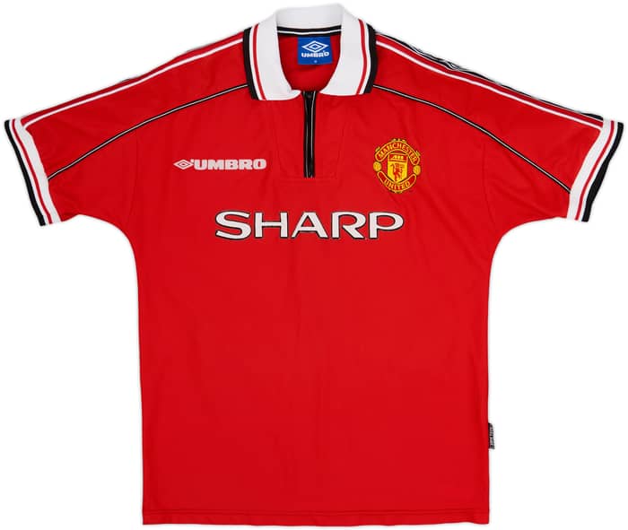 1998-00 Manchester United Home Shirt Beckham #7 - 8/10 - (M)