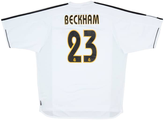 2003-04 Real Madrid Home Shirt Beckham #23 - 7/10 - (XL)