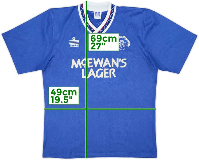 Camiseta de local del Rangers 1990-92 - 7/10 - (M)