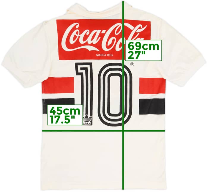 Camiseta de local del Sao Paulo 1987-88 #10 - 6/10 - (S)