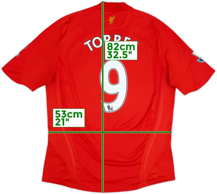 2008-10 Liverpool Home Shirt Torres #9 - 8/10 - (L)