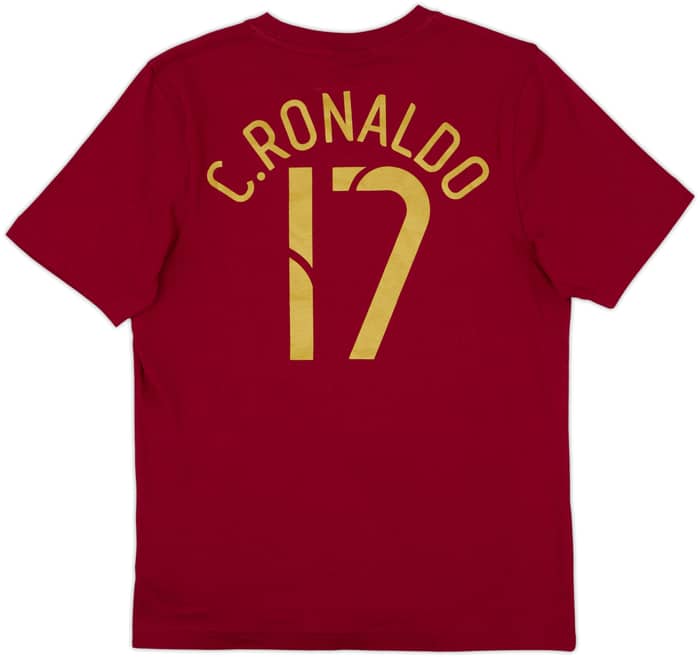 2006 Portugal Nike Cristiano Ronaldo Cotton Tee #17 (S)