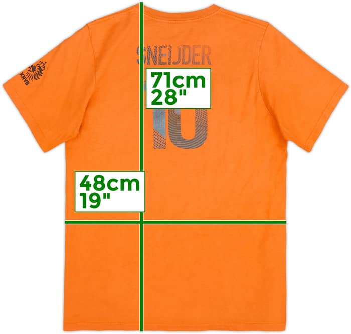 2010-11 Netherlands Nike Cotton Tee Sneijder #10 - 5/10 - (XL.Boys)