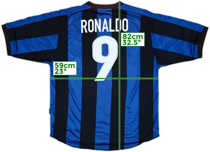 1999-00 Inter Milan Home Shirt Ronaldo #9 - 5/10 - (XL)