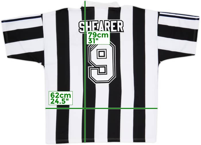 1995-97 Newcastle Home Shirt Shearer #9 - 10/10 - (XXL)