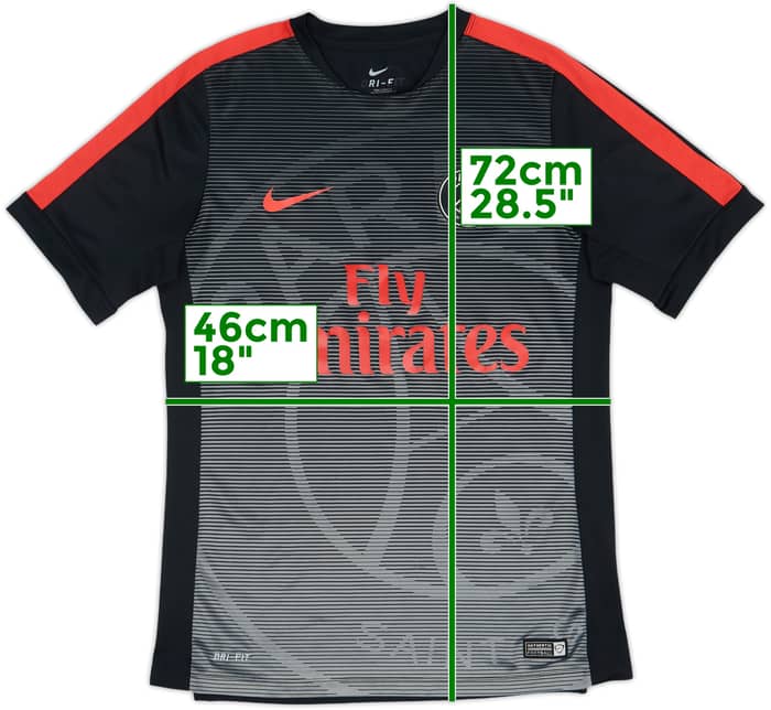 2015-16 París Saint-Germain Nike Camiseta de Entrenamiento - 7/10 - (M)