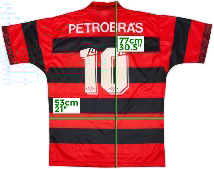 1993-94 Flamengo Home Shirt #10 - 8/10 - (XL)