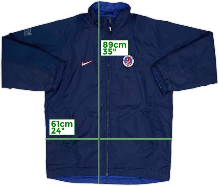 Abrigo de banquillo acolchado reversible Nike del Paris Saint-Germain 1998-99 - 4/10 - (M)
