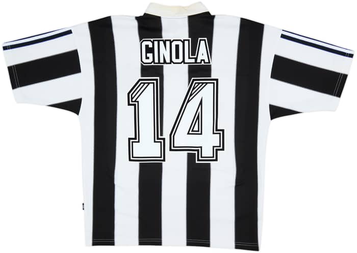 1995-97 Newcastle Home Shirt Ginola #14 - 8/10 - (M)
