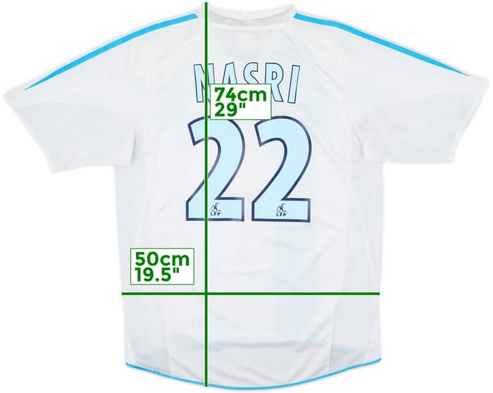 2004-05 Olympique Marseille Home Shirt Nasri #22 - 8/10 - (S)