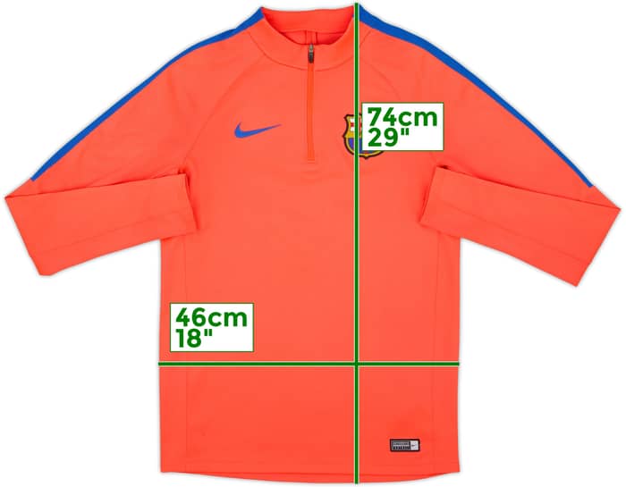2016-17 Barcelona Nike 1/4 Zip Training Top - 8/10 - (S)