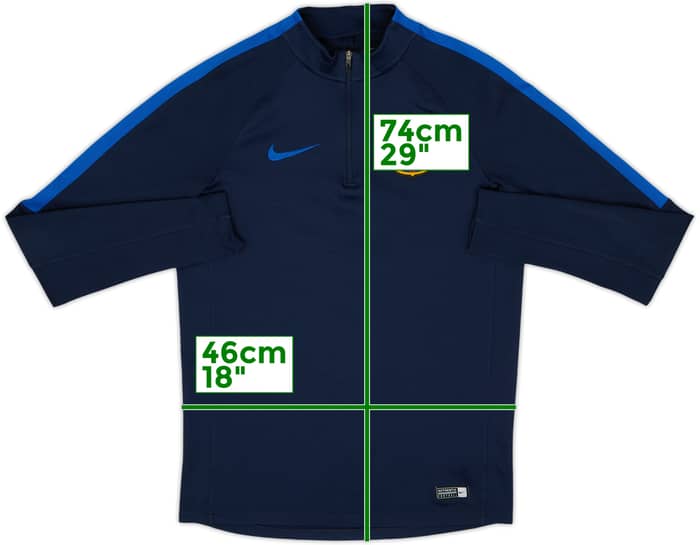 2016-17 Barcelona Nike 1/4 Zip Drill Top - 8/10 - (S)