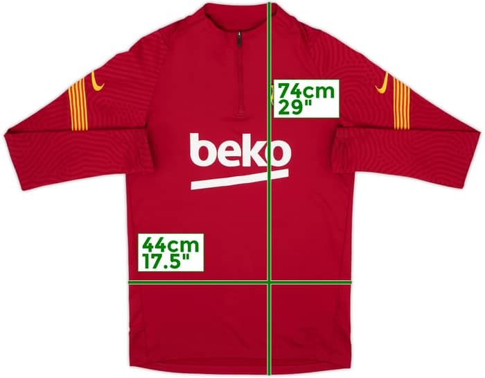 2020-21 Barcelona Nike 1/4 Zip Training Top - 6/10 - (S)