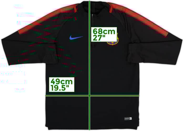 2017-18 Barcelona Nike 1/4 Zip Training Top - 8/10 - (M)