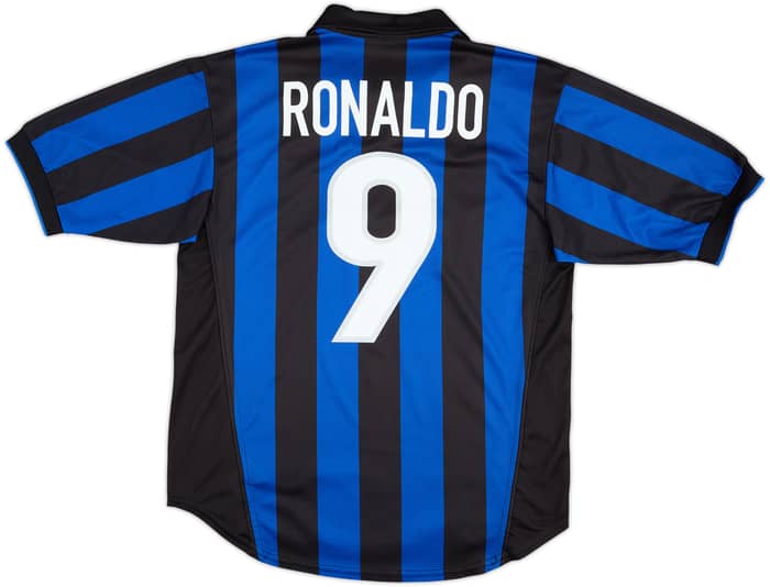 1998-99 Inter Milan Home Shirt Ronaldo #9 - 8/10 - (S)